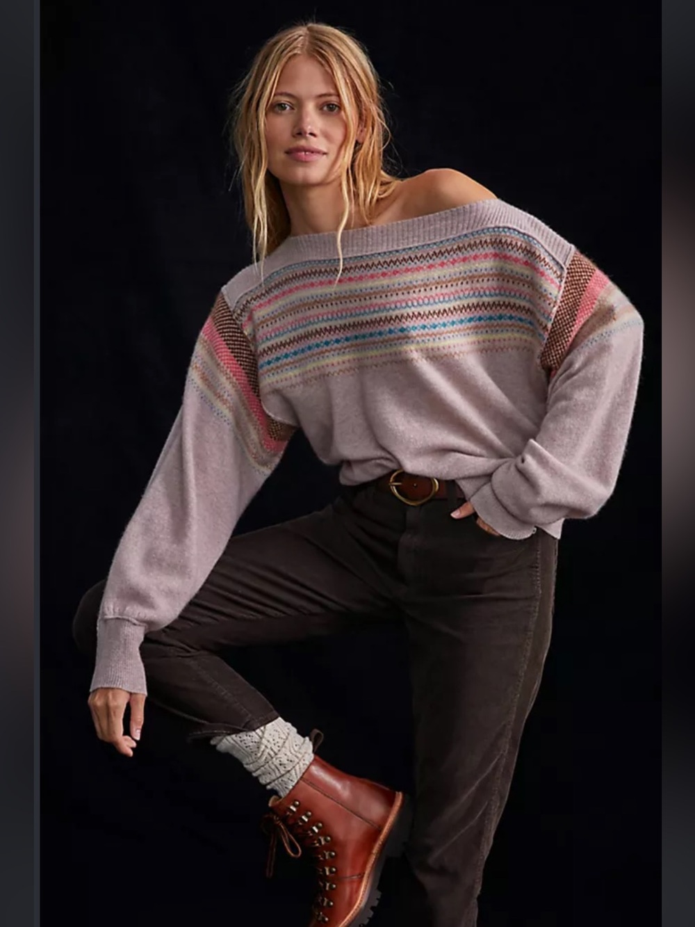 Pilcro dolman sleeved cashmere sweater L